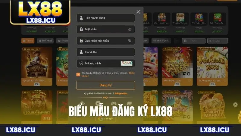 Biểu mẫu đăng ký LX88