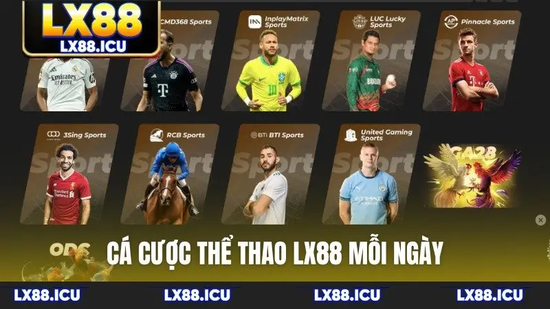 Cá cược thể thao LX88 mỗi ngày