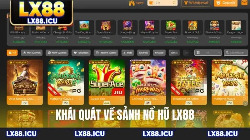Khái quát về sảnh nổ hũ LX88