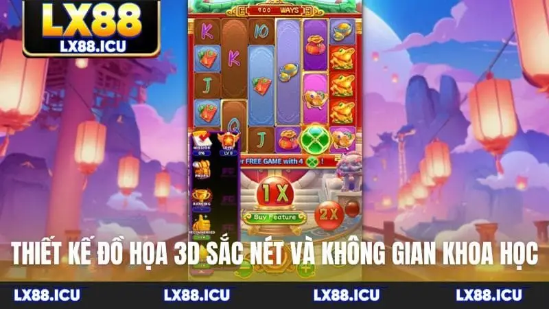 Thiết kế đồ họa 3D sắc nét và không gian khoa học